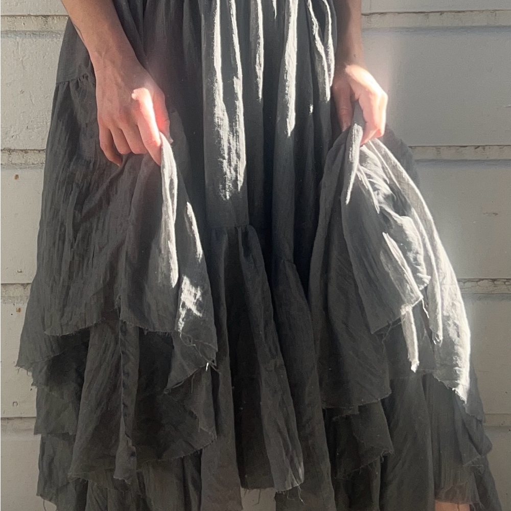 Cute Boho Gray Women's Skirt, flowy